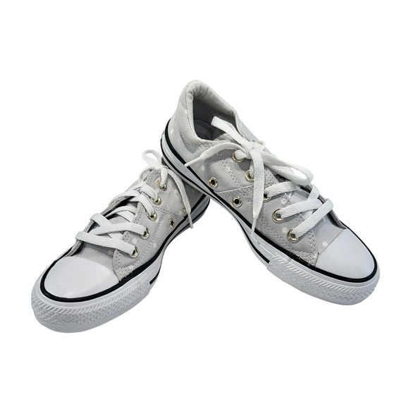 Converse Shoes - Converse All Star Polka Dot Low Top Sneakers Women's Size 5 Gray White